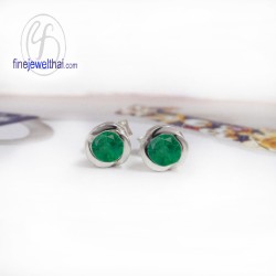 ต่างหูมรกต-ต่างหูเงินแท้-มรกต-พลอยประจำเดือนเกิด-finejewelthai-E1054em ต่างหูมรกต-ต่างหูเงินแท้-มรกต-พลอยประจำเดือนเกิด-finejewelthai-E1054em
