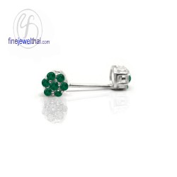 ต่างหูมรกต-ต่างหูเงินแท้-มรกต-พลอยประจำเดือนเกิด-finejewelthai-E3060em