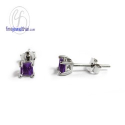 ต่างหูอะเมทิสต์-ต่างหูเงิน-อะเมทิสต์-เงินแท้925-ออกแบบพิเศษ-finejewelthai-E2003am