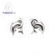 ต่างหูเงิน-ต่างหูปลาโลมา-เงินแท้925-ออกแบบพิเศษ-finejewelthai-E105900