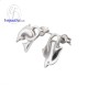ต่างหูเงิน-ต่างหูปลาโลมา-เงินแท้925-ออกแบบพิเศษ-finejewelthai-E105900