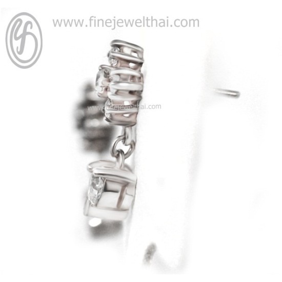 ต่างหูเพชรสังเคราะห์ / Silver 92.5% Cz earring E3021cz