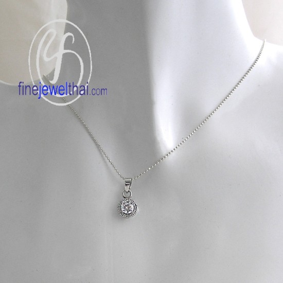 จี้เพชร-จี้เงิน-เพชร-cz-พลอยประจำเดือนเกิด-Finejewelthai-P2167cz