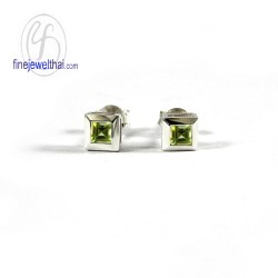 ต่างหูเพอริดอท-ต่างหูเงิน-เพอริดอทแท้-เงินแท้ 925-ออกแบบพิเศษ-finejewelthai-E1047pd