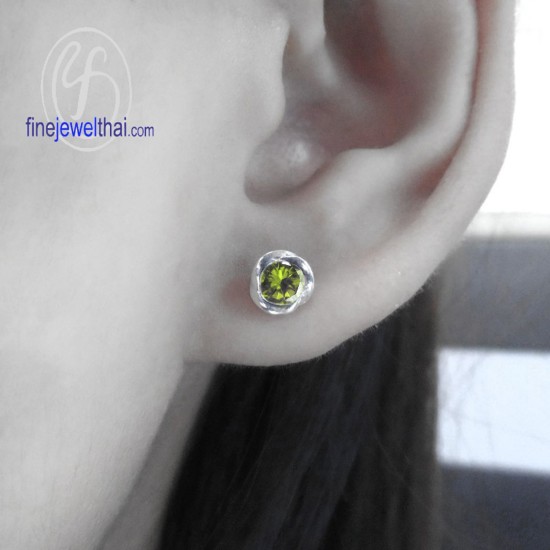 ต่างหูเพอริดอท-ต่างหูเงิน-เพอริดอทแท้-เงินแท้ 925-ออกแบบพิเศษ-finejewelthai-E1054pd ต่างหูเพอริดอท-ต่างหูเงิน-เพอริดอทแท้-เงินแท้ 925-ออกแบบพิเศษ-finejewelthai-E1054pd