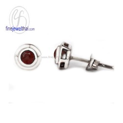 ต่างหูโกเมน-ต่างหูเงิน-โกเมนแท้-เงินแท้925-ออกแบบพิเศษ-finejewelthai-E1029gm00