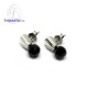 Black-spinel-Oynx-Silver-Earring-finejewelthai-E1021on00
