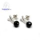Black-spinel-Oynx-Silver-Earring-finejewelthai-E1022on00