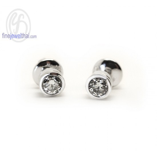 Diamond-White-Gold-Stud-Earring-ED018-WG
