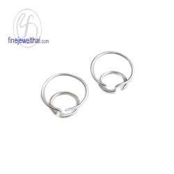 ต่างหูหนีบ-ต่างหูทรงกลม-ต่างหูเงิน-ต่างหูออกแบบ-เงินแท้-E308300S