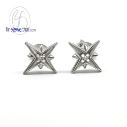 ต่างหูเพชร-ต่างหูเงิน-เพชรสังเคราะห์-เงินแท้925-E1078cz