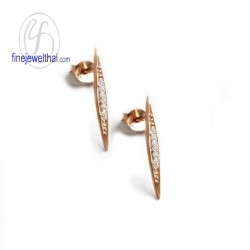 ต่างหูเพชร-ต่างหูทองสีชมพู-ทองสีชมพูแท้750-ออกแบบพิเศษ-finejewelthai-E1157pgp