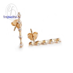 ต่างหูเพชร-ต่างหูทองสีชมพู-ทองสีชมพูแท้750-ออกแบบพิเศษ-finejewelthai-E1158pgp2
