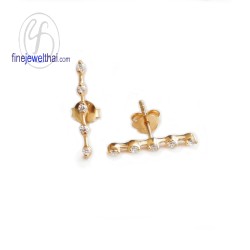 ต่างหูเพชร-ต่างหูทองสีชมพู-ทองสีชมพูแท้750-ออกแบบพิเศษ-finejewelthai-E1158pgp1