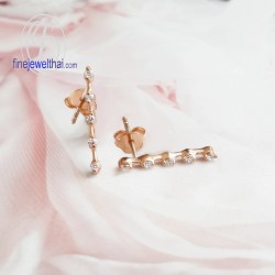 ต่างหูเพชร-ต่างหูทองสีชมพู-ทองสีชมพูแท้750-ออกแบบพิเศษ-finejewelthai-E1158pgp2