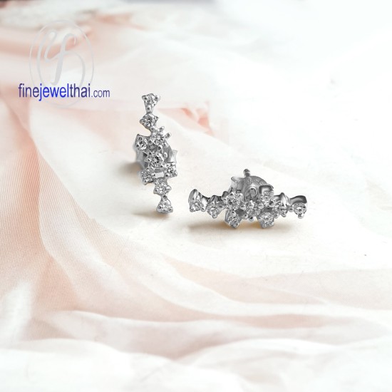 ต่างหูเพชร-ต่างหูเงิน-เพชรสังเคราะห์-เงินแท้925-E1159czp1 ต่างหูเพชร-ต่างหูเงิน-เพชรสังเคราะห์-เงินแท้925-E1159czp1