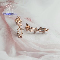 ต่างหูเพชร-ต่างหูทองสีชมพู-ทองสีชมพูแท้750-ออกแบบพิเศษ-finejewelthai-E1160pgp2