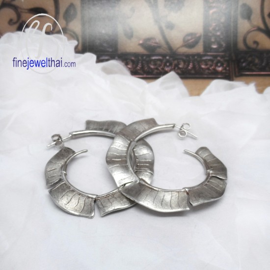 ต่างหูใบตอง-งานสุวัน-ต่างหูเงินแท้-finejewelthai-SWE015-M ต่างหูใบตอง-งานสุวัน-ต่างหูเงินแท้-finejewelthai-SWE015-M