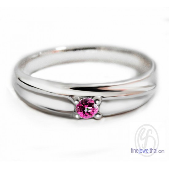 แหวนทับทิม-แหวนเงิน-แหวนพลอย-ทับทิมแท้-R1197rb