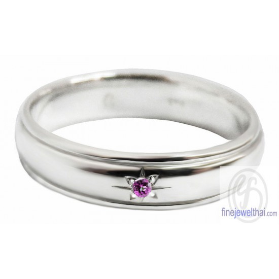 แหวนทับทิม-แหวนเงิน-แหวนพลอย-ทับทิมแท้-R30101rb