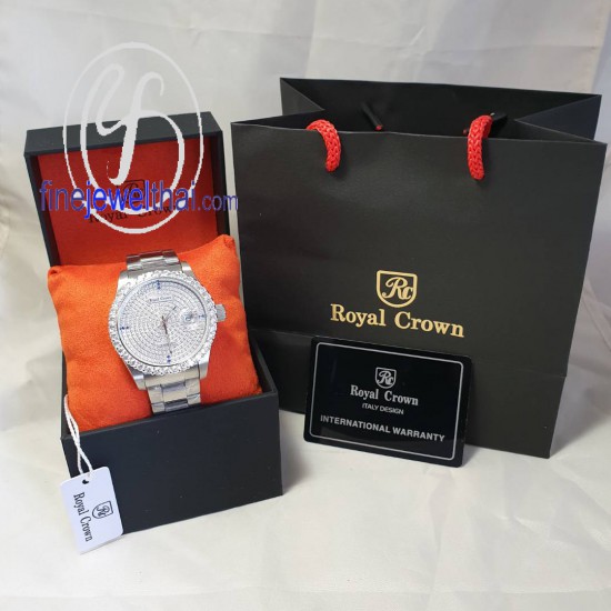 นาฬิกา-นาฬิกาฝังเพชร-นาฬิกาสแตนเลส-finejewelthai-W3599