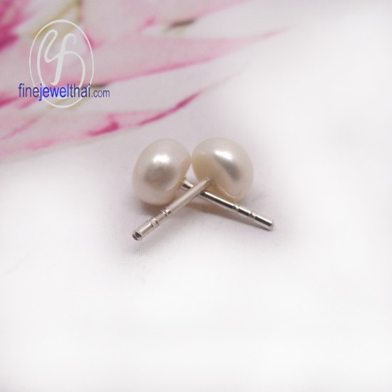 White-Pearl-Silver-Earring-finejewelthai-E1032pl