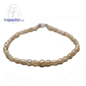 สร้อยแขนมุก-สร้อยข้อมือมุก-สร้อยแขนเงิน-สร้อยแขนมุก-Finejewelthai-T3063pl