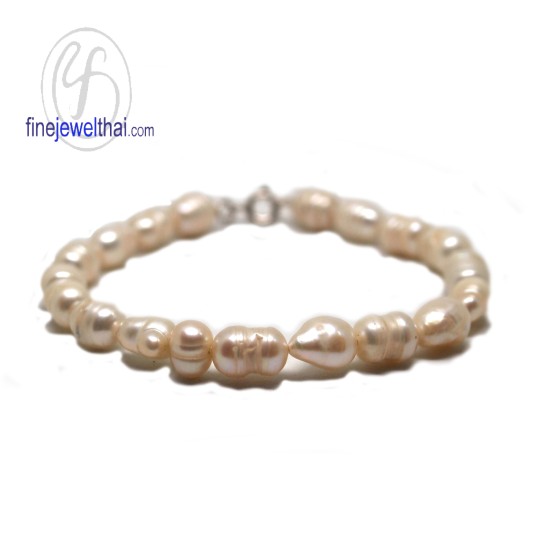 สร้อยแขนมุก-สร้อยข้อมือมุก-สร้อยแขนเงิน-สร้อยแขนมุก-Finejewelthai-T3067pl