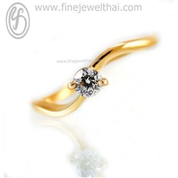 แหวนทองคำ-แหวนเพชร-แหวนหมั้น-แหวนแต่งงาน-Finejewelthai - R001DG