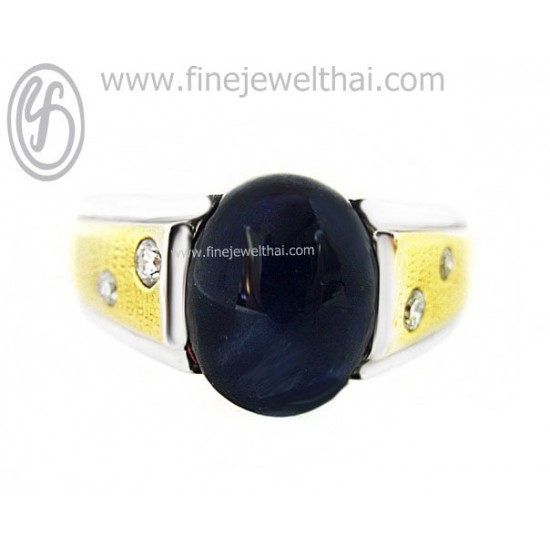 Diamond-Blue Sapphire-White Gold-Ring-Finejewelthai-Ramd_bl