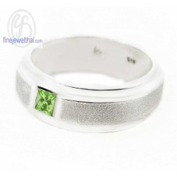 แหวนเพอริดอท-แหวนเงิน-แหวนพลอยแท้-แหวนประจำเดือนเกิด-R3029pd แหวนเพอริดอท-แหวนเงิน-แหวนพลอยแท้-แหวนประจำเดือนเกิด-R3029pd