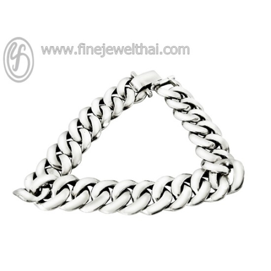 สร้อยแขนเงิน-สร้อยข้อมือเลส-สร้อยข้อมือ-finejewelthai-T100200