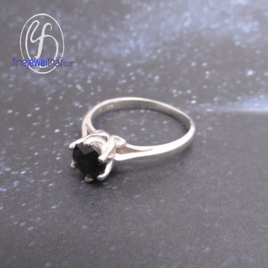แหวนนิล-แหวนเงิน-แหวนพลอย-นิลแท้-R1130on