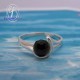 Black spinel-Oynx-Silver-Ring-Finejewelthai-R1135on