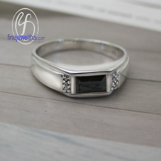 แหวนนิล-แหวนเงิน-แหวนเพชร-เพชรcz-R1368on