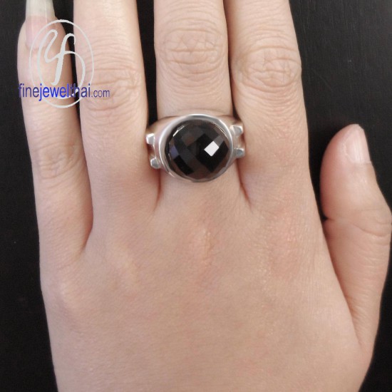 แหวนนิล-แหวนเงิน-แหวนพลอย-นิลแท้-R2044on