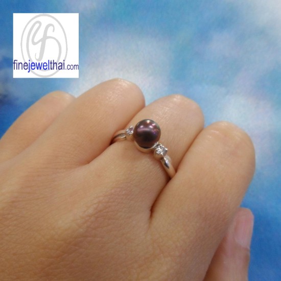 แหวนมุก-แหวนเงิน-มุก-แหวนเพชร-เพชรcz-R1136pl-b