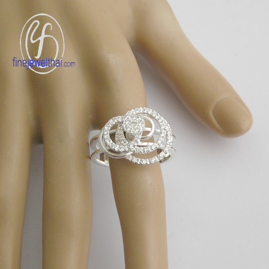 แหวนเพชร-แหวนเงิน-เพชรสังเคราะห์-เงินแท้-แหวนหมั้น-แหวนแต่งงาน-R1355cz