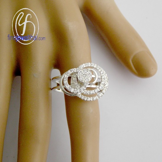 แหวนเพชร-แหวนเงิน-เพชรสังเคราะห์-เงินแท้-แหวนหมั้น-แหวนแต่งงาน-R1355cz