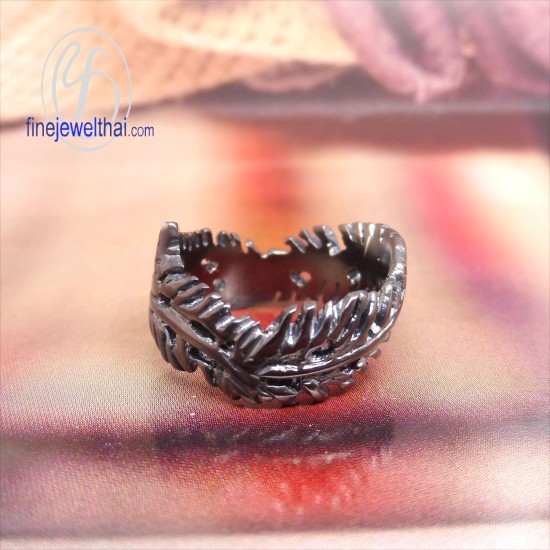 แหวนเงิน-แหวนขนนก-แหวนเกลี้ยง-เงินแท้-R127200b_1