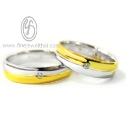 แหวนคู่-แหวนเงินแท้-แหวนเพชร-แหวนหมั้น-แหวนแต่งงาน-Finejewelthai-R3052czg