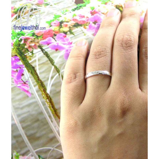 แหวนเพชร-แหวนเงิน-เพชรแท้-เงินแท้925-แหวนหมั้น-แหวนแต่งงาน-R1228di
