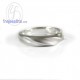 แหวนเงิน-แหวนเกลี้ยง-แหวนพ่นทรายทองคำขาว-แหวนแต่งงาน-R120500sb-wg