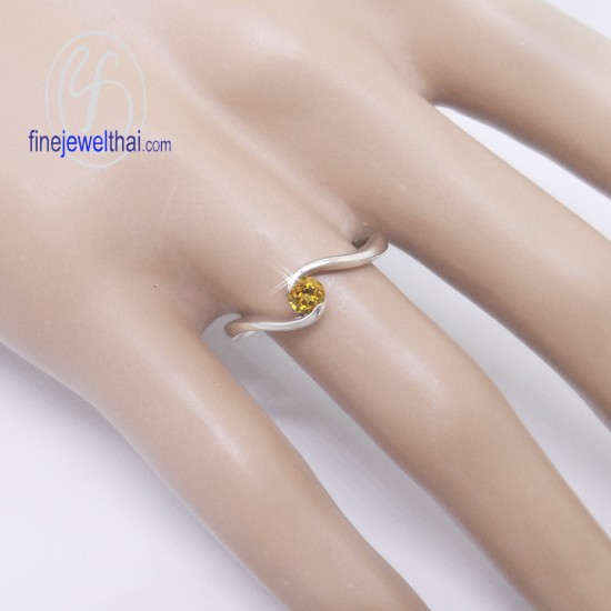 แหวนซิทริน-แหวนเงิน-แหวนพลอยแท้-แหวนประจำเดือนเกิด-R1188ct