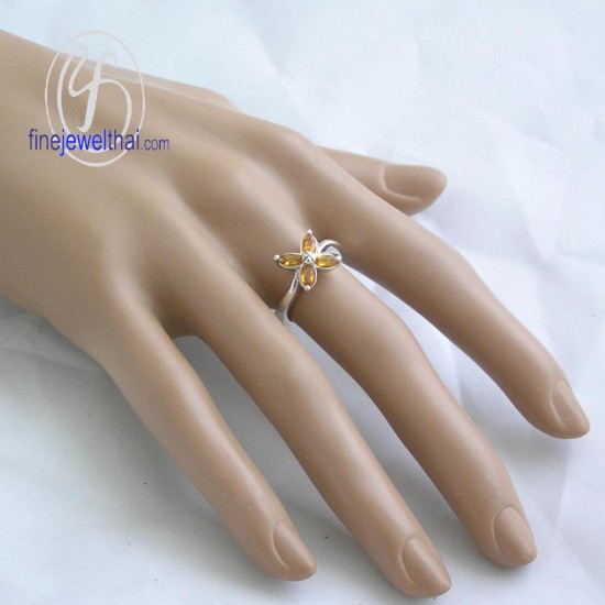 แหวนซิทริน-แหวนเงิน-แหวนพลอยแท้-แหวนประจำเดือนเกิด-R1021ct