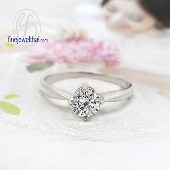 แหวนทองคำขาว-แหวนเพชร-แหวนหมั้น-แหวนแต่งงาน-Finejewelthai - R1107DWG