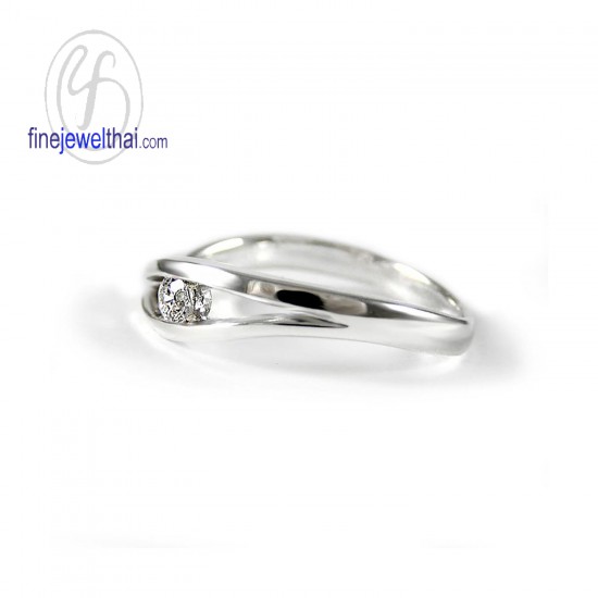 แหวนทองคำขาว-แหวนเพชร-แหวนหมั้น-แหวนแต่งงาน-Finejewelthai - R1234DWG