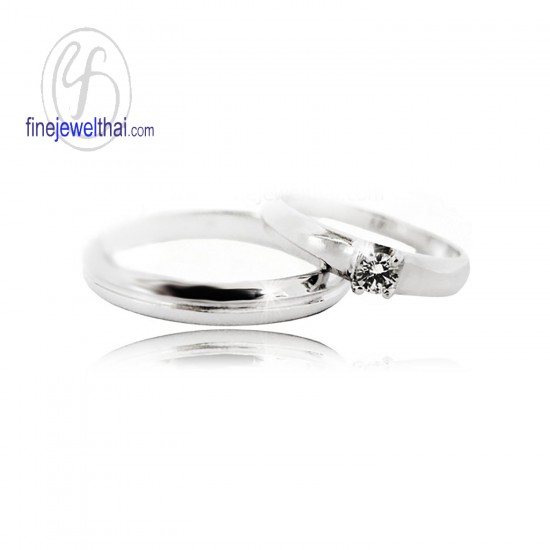 แหวนทองคำขาว-แหวนเพชร-ทองคำขาว-เพชรแท้-แหวนคู่-แหวนหมั้น-แหวนแต่งงาน-finejewelthai-RC021DWG