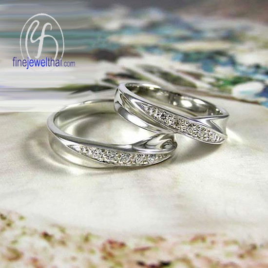 แหวนทองคำขาว-แหวนเพชร-แหวนคู่-แหวนหมั้น-แหวนแต่งงาน-Finejewelthai - RC1245DWG