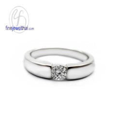แหวนทองคำขาว-แหวนเพชร-ทองคำขาว-เพชรแท้-แหวนหมั้น-แหวนแต่งงาน-Finejewelthai - R1013DWG